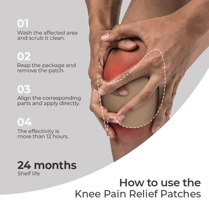 60 Pcs Herbal Knee Pain Relief Patches (phn)